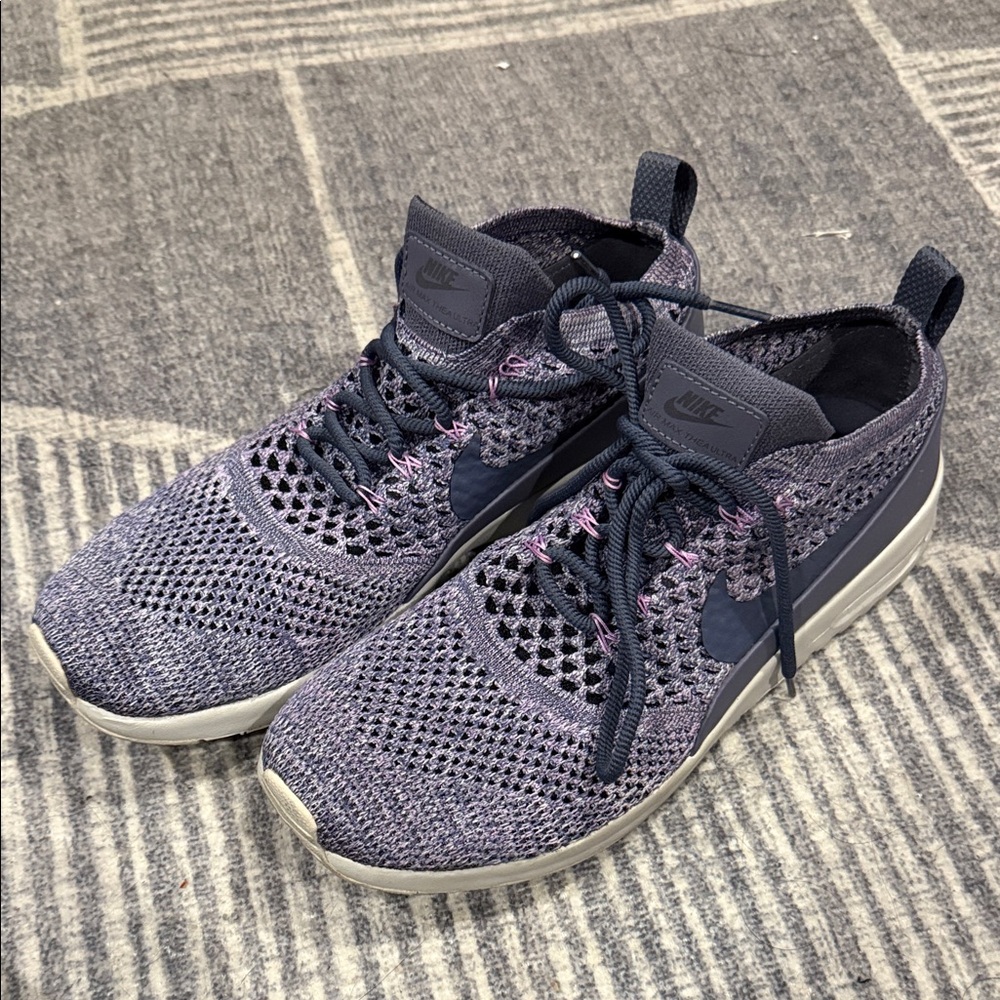 Nike Women's Air Max Thea Ultra Knit Sneakers in Navy and Lavender